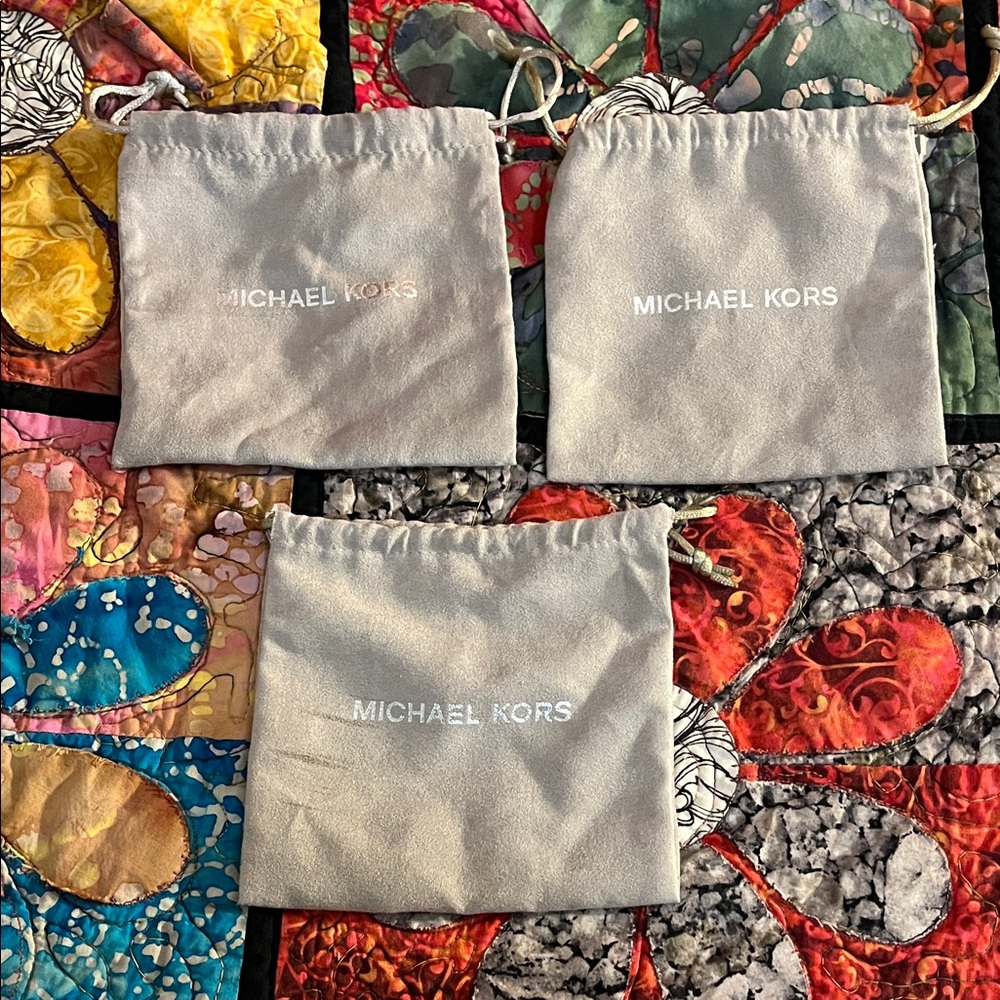 Michael Kors Silver grey Dust Bags Trio
